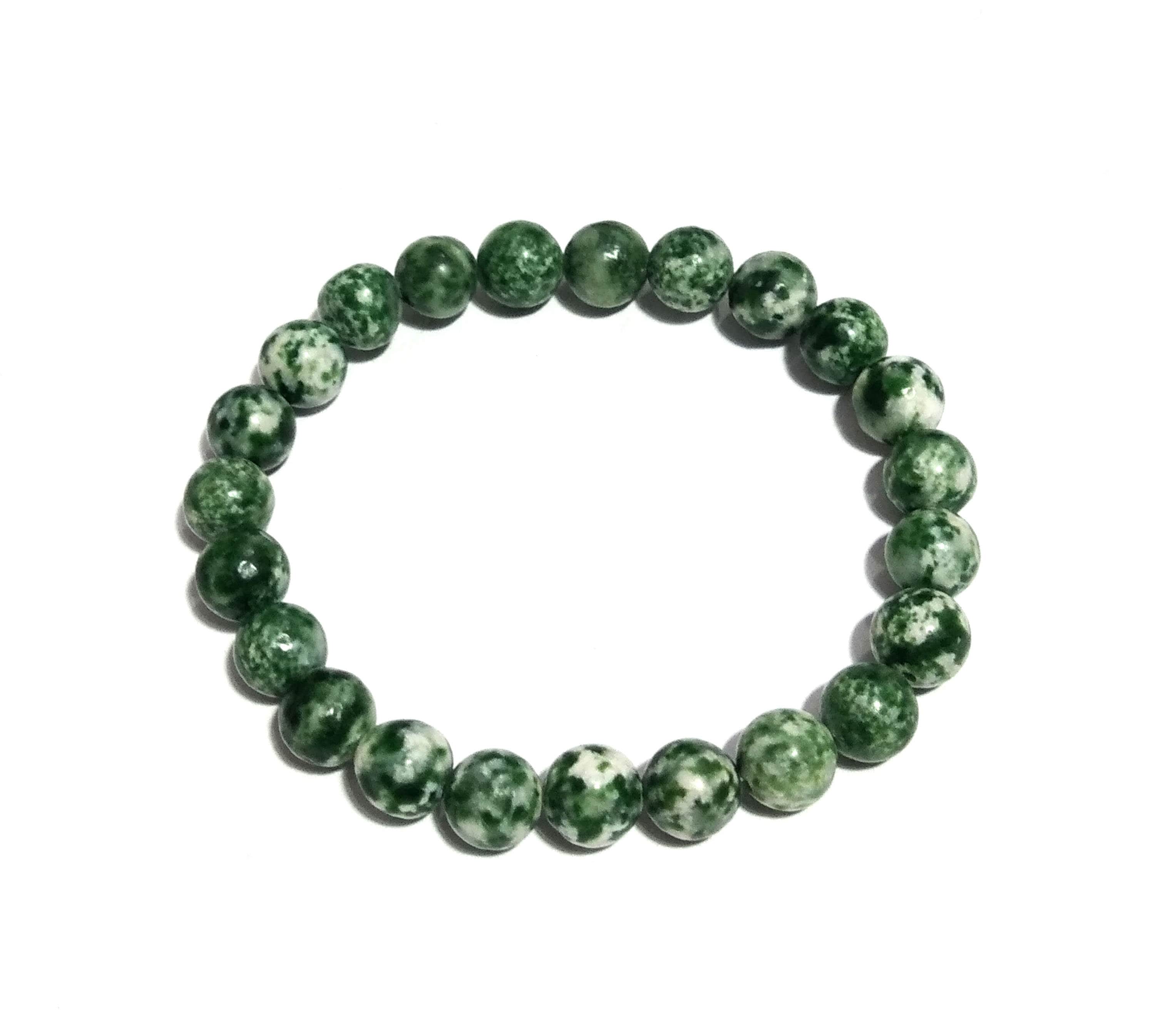 Tree Agate Bracelet Beads Stone, Natural Tree Agate Healing For Men & Women Round Bracelet, Stone Size 8x8 mm Gift Easter day Bracelet